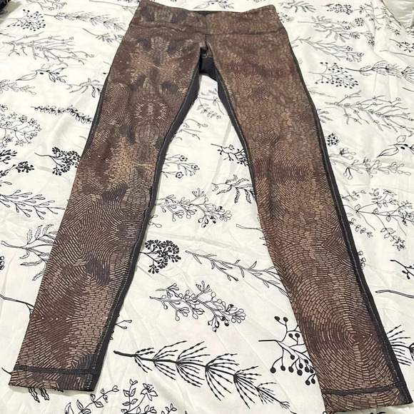 Lululemon Wunder Under SE 3D Print Golden Cashew Multi/Black Legging‎ SZ 6 - Picture 1 of 10